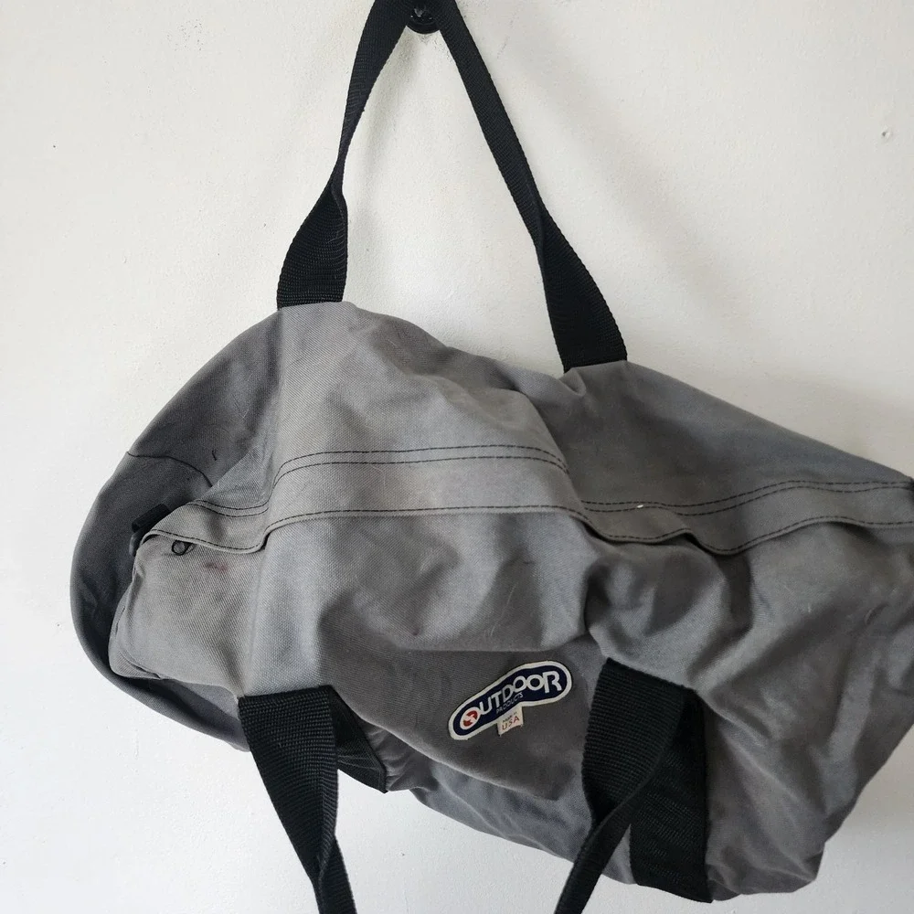 Vintage Outdoor Products Gray Duffle Bag Made in USA